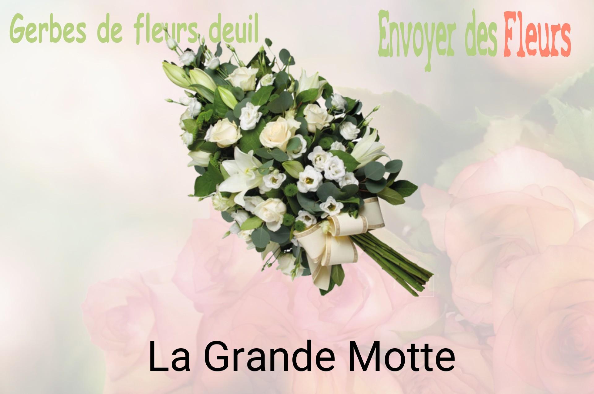 Gerbe de fleurs de deuil livrée à La Grande-Motte